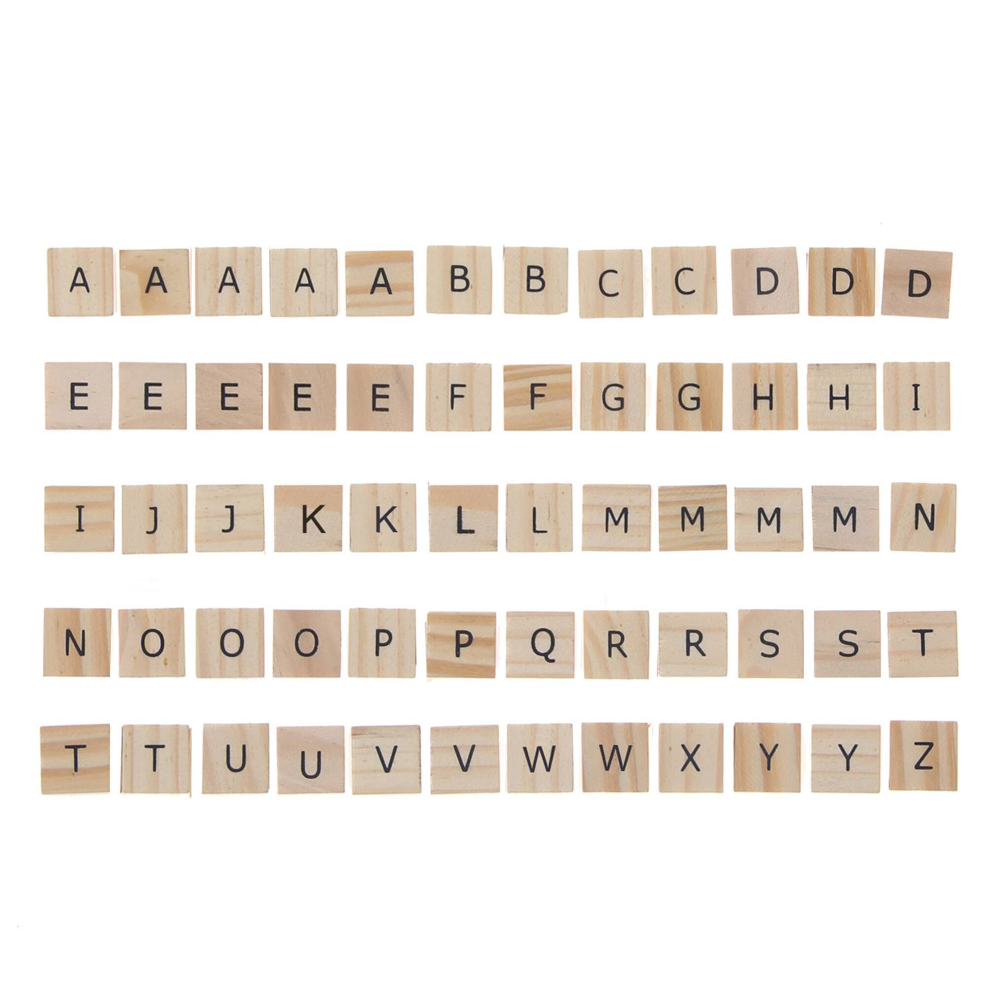 6 Packs: 60 ct. (360 total) 3/4" Wood Alphabet Tiles by Make Market®